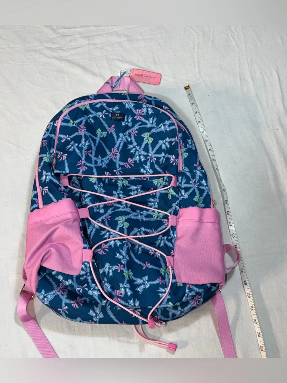 Simply Southern NWT Navy Pink Dragonfly Backpack School Travel Laptop Bag